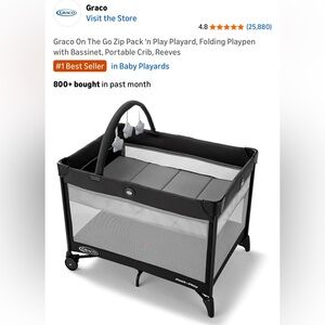 Graco On The Go Zip Pack 'n Play Playard - Black